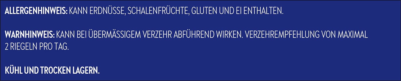 30% Protein Riegel Peanut – Hinweise | Aldi Sports