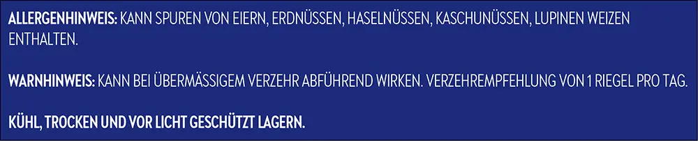 Low Carb Protein Riegel Cookie & Cream – Hinweise | Aldi Sports