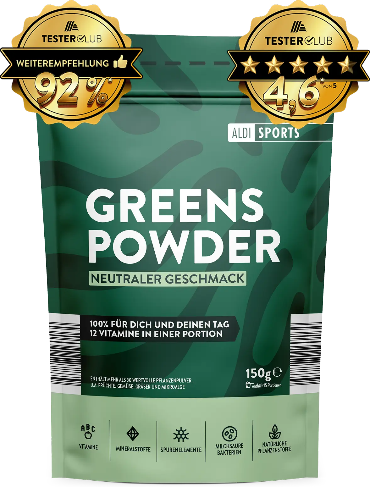 Greens Powder Neutraler Geschmack - Produktbild | Aldi Sports